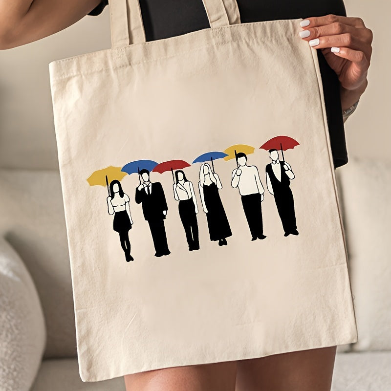 1 Pc Fashion Umbrella Friend Pattern Shoulder Canvas Bag
