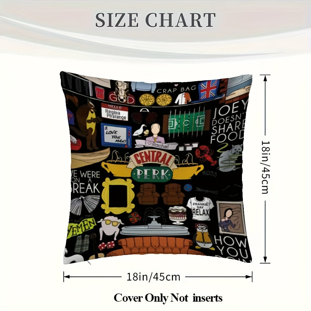 1pc Central Perk Friends TV Show Themed Pillowcase