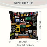 1pc Central Perk Friends TV Show Themed Pillowcase