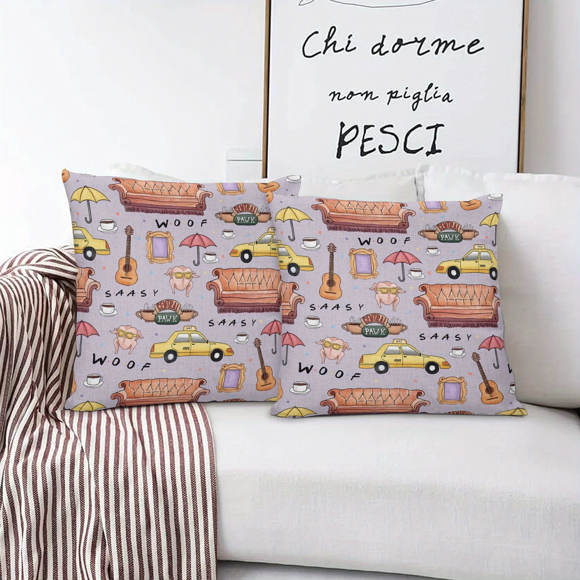 2pcs  Modern style Friends TV show pillowcase