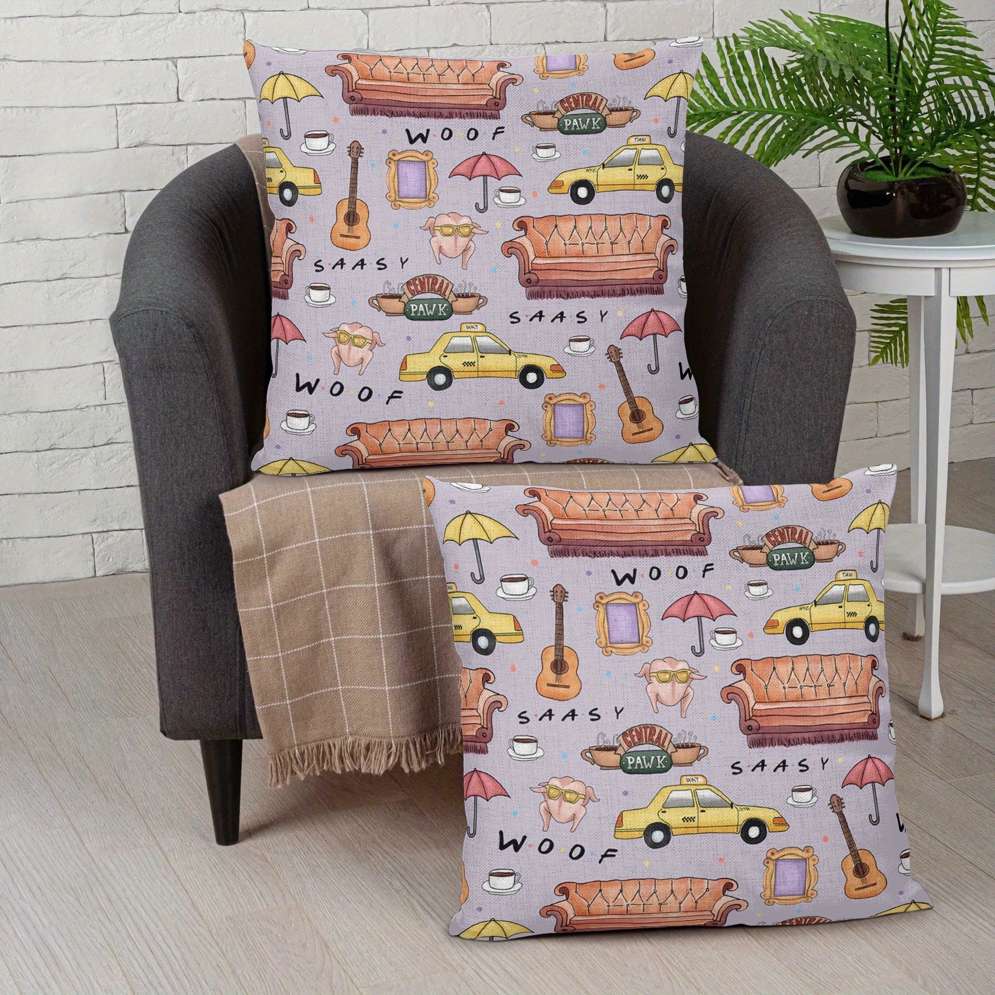 2pcs  Modern style Friends TV show pillowcase
