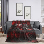 Vampire Diaries-Inspired Flannel Throw Blanket - Versatile for All Seasons