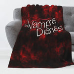 Vampire Diaries-Inspired Flannel Throw Blanket - Versatile for All Seasons