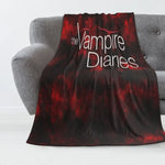 Vampire Diaries-Inspired Flannel Throw Blanket - Versatile for All Seasons
