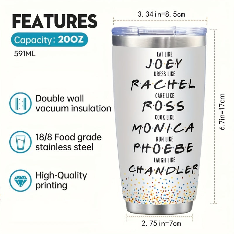 Friends inspire Stainless Steel Tumblers for Best Friends - Reusable, Hand Wash Only, Multipurpose,  Christmas Gifts