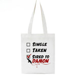 Trendy TVD Printed Canvas Shoulder Bag