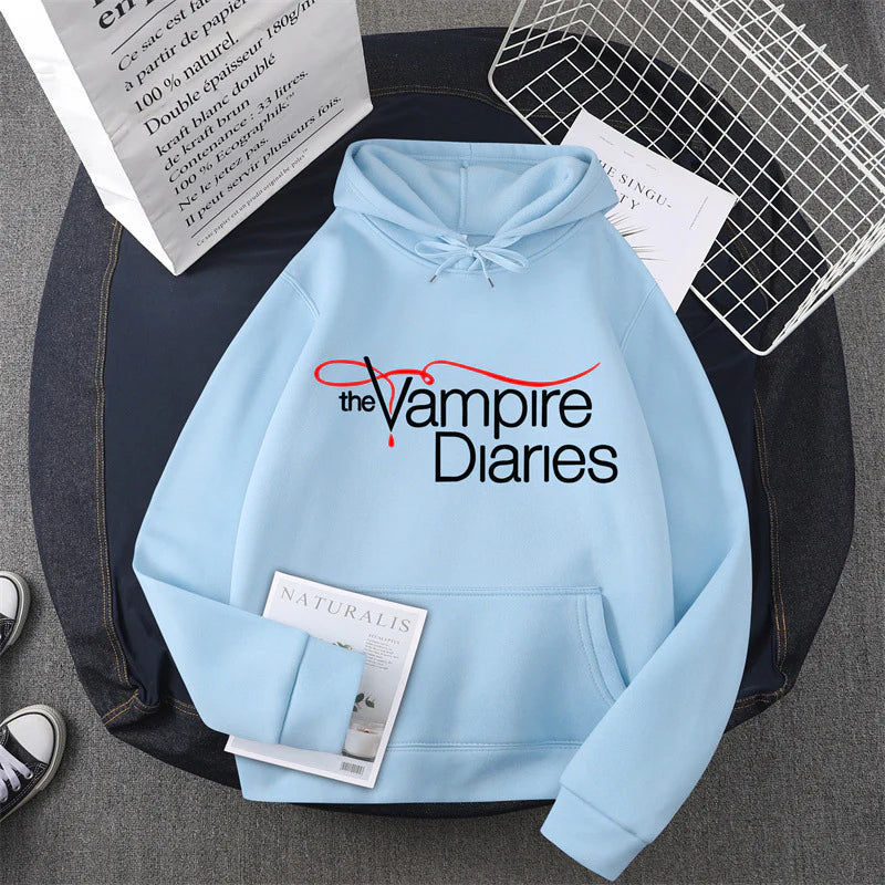 Unisex TVD Graphic Printed Casual Hoodie
