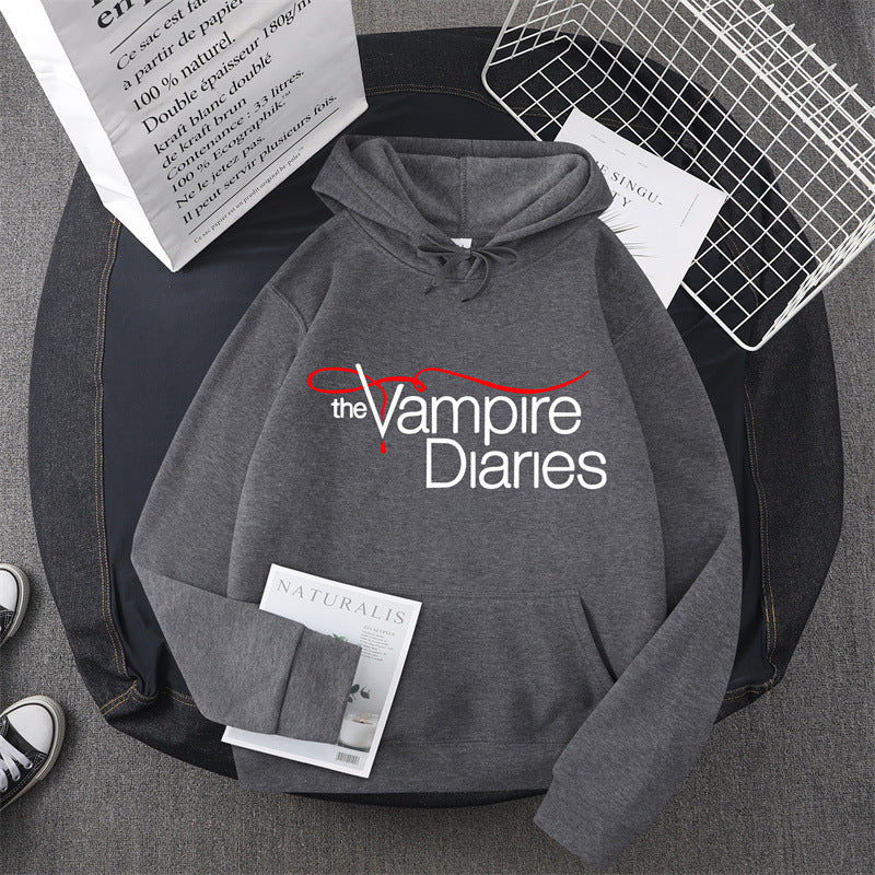 Unisex TVD Graphic Printed Casual Hoodie