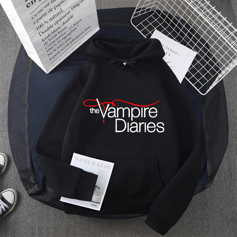 Unisex TVD Graphic Printed Casual Hoodie