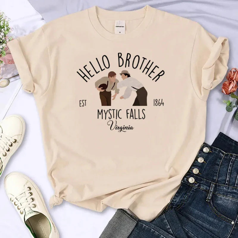 Women's TVD Graphic Printed Cotton T-shirt