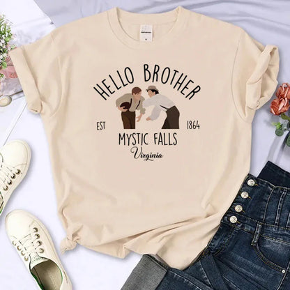 Women's TVD Graphic Printed Cotton T-shirt