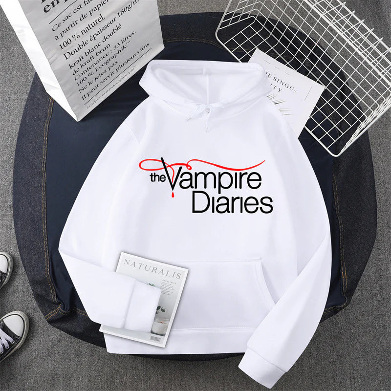 Unisex TVD Graphic Printed Casual Hoodie