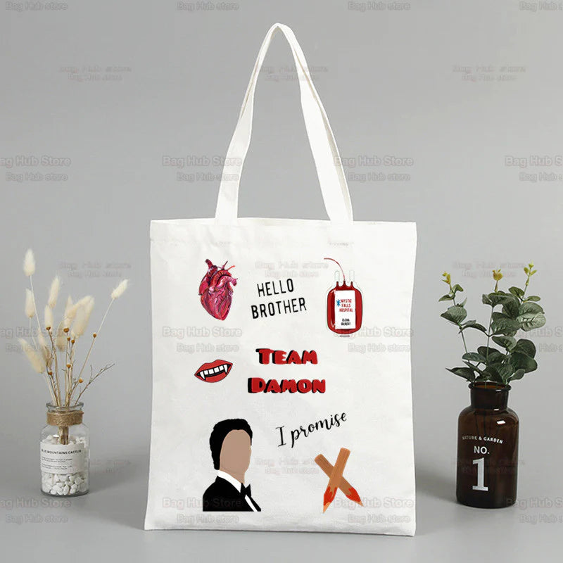 Trendy TVD Printed Canvas Shoulder Bag