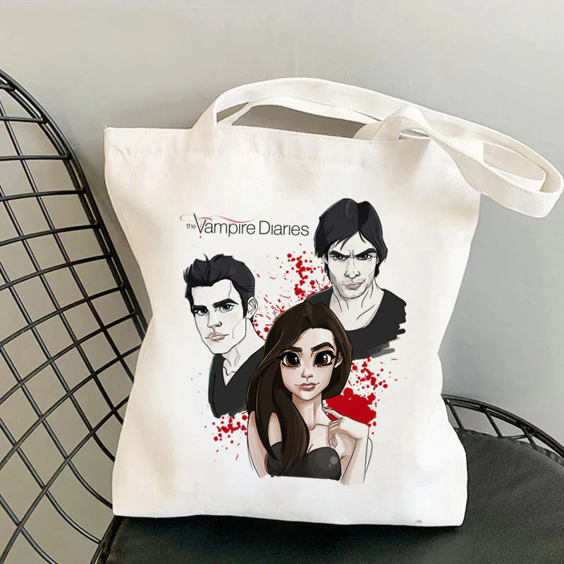 Trendy TVD Printed Canvas Shoulder Bag