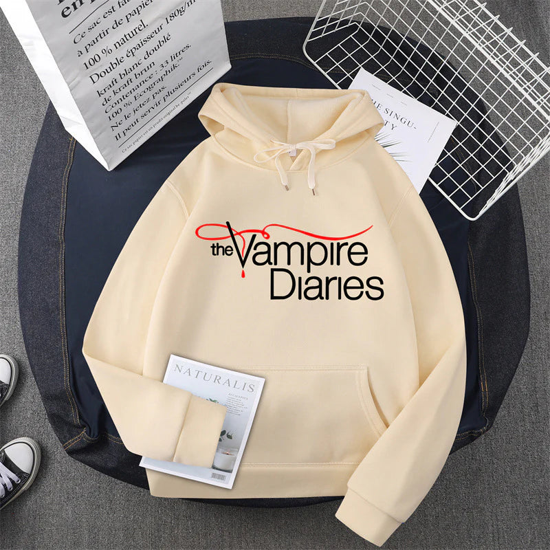 Unisex TVD Graphic Printed Casual Hoodie