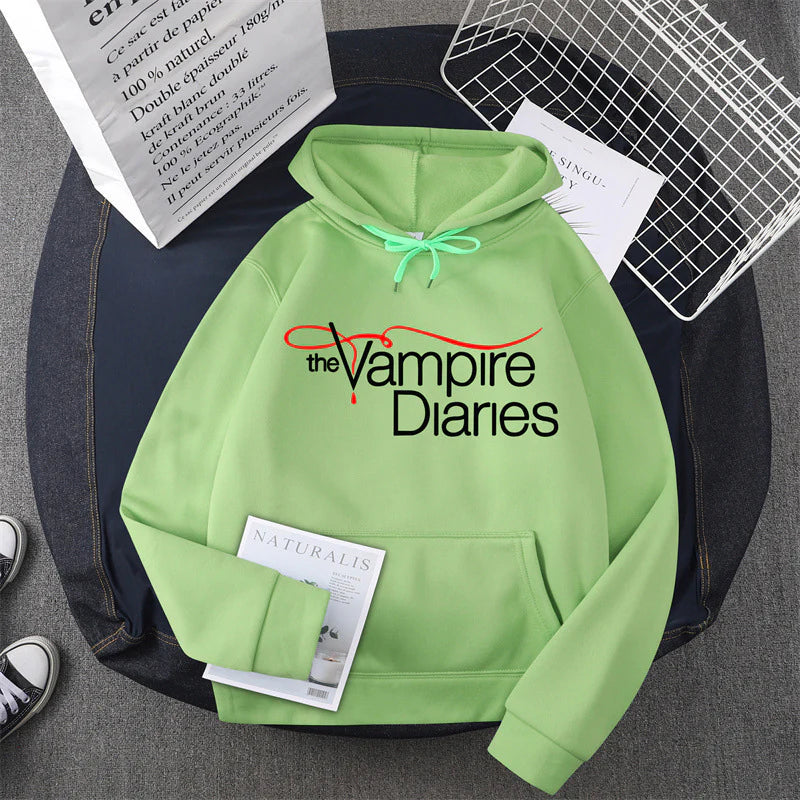 Unisex TVD Graphic Printed Casual Hoodie