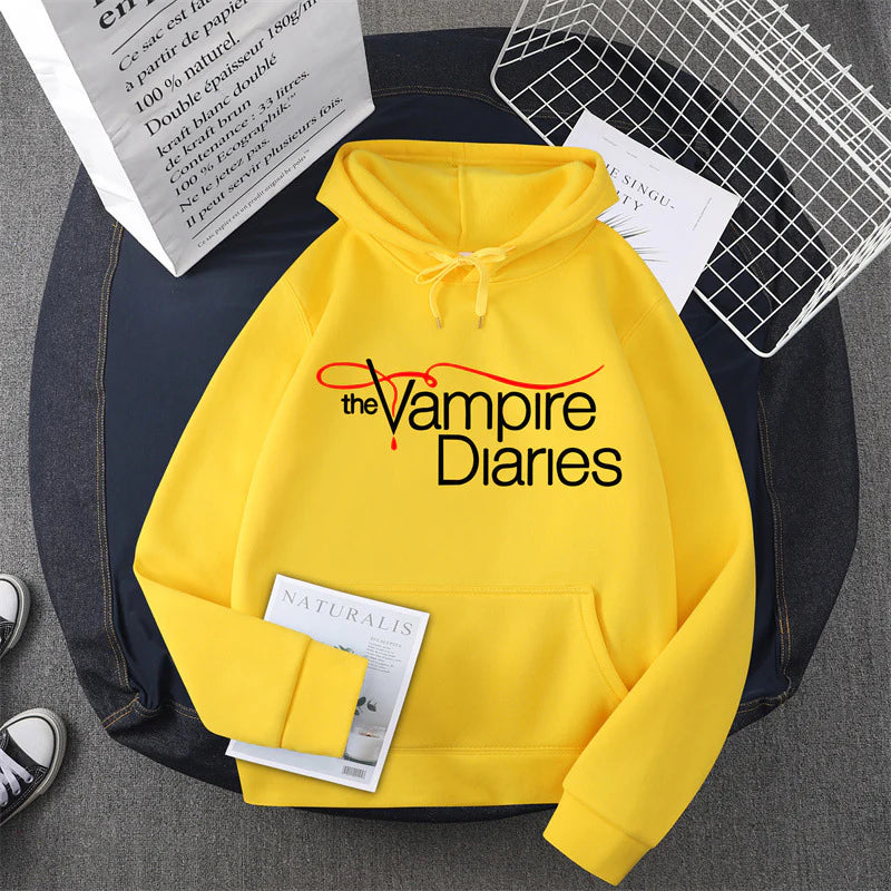Unisex TVD Graphic Printed Casual Hoodie