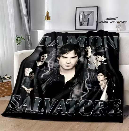 The Vampire Diaries Damon salvatore printed blanket