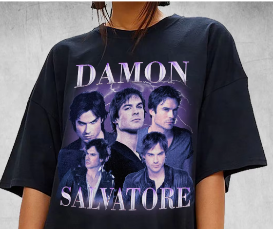 Damon Salvatore The Vampire Diaries Rap Tea T-Shirt
