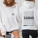 Damon Salvatore Letter Print Hoodie