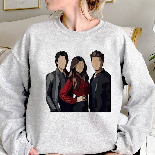 Women's TVD Printed Grey Sweatshirt