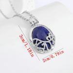 1pc Luxury & Elegant Blue Waterdrop Gemstoneherine  katherine pierce Necklace