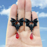 1 Pair Gothic Dark Vampire Bat Earrings For Women, Halloween