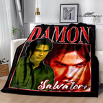 The Vampire Diaries Damon salvatore printed blanket