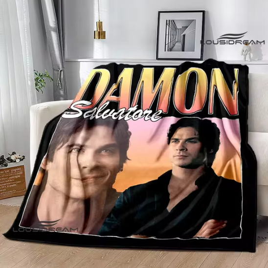 The Vampire Diaries Damon salvatore printed blanket