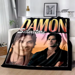 The Vampire Diaries Damon salvatore printed blanket