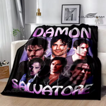 The Vampire Diaries Damon salvatore printed blanket