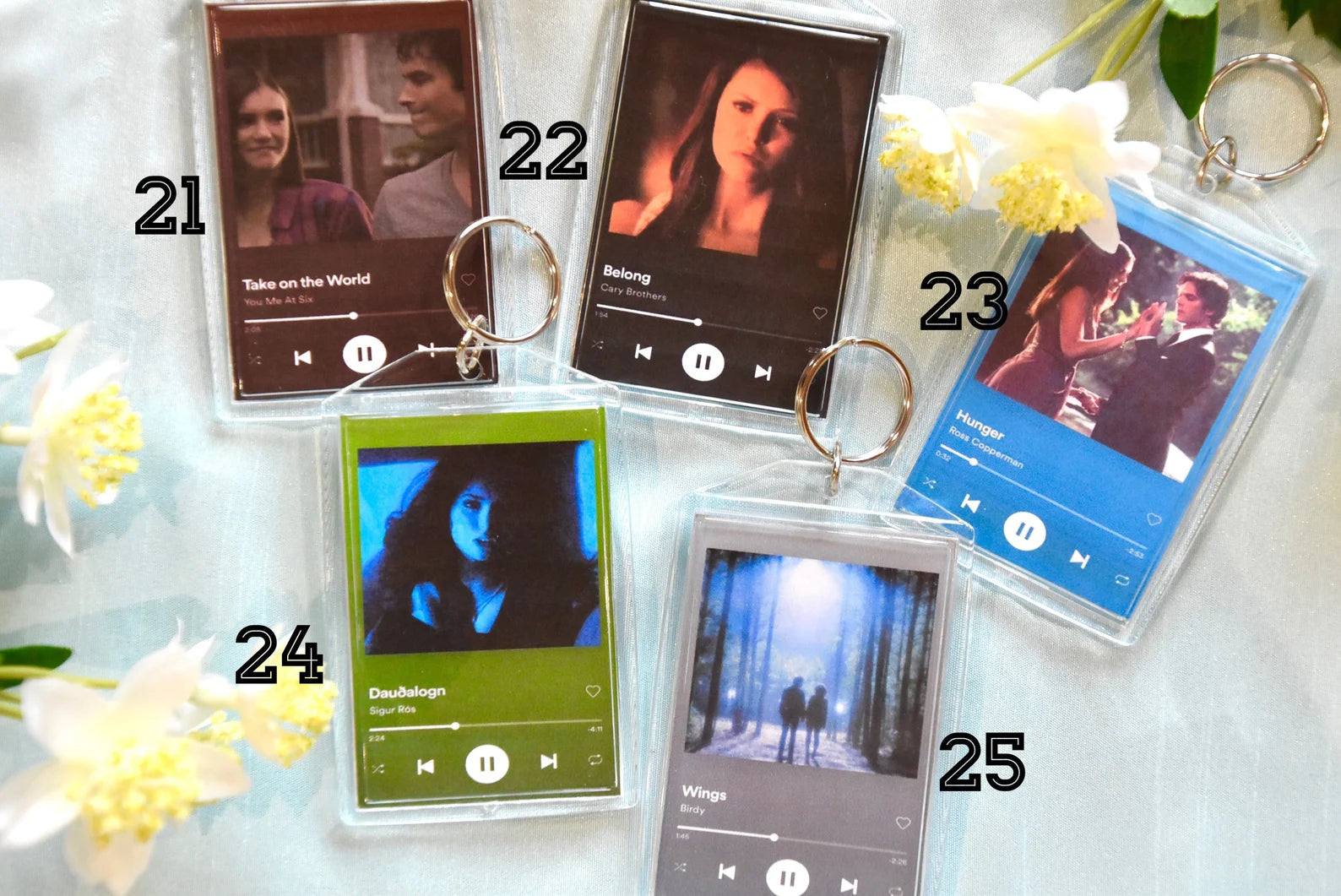 The Vampire Diaries Spotify keyrings | TVD | Salvatore | Delena keyring