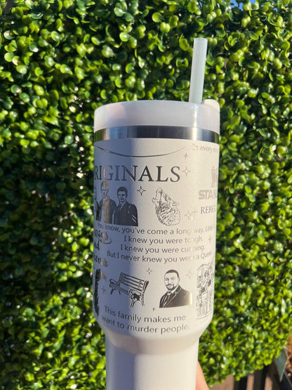 The Originals Laser Engraved Half Wrap 40oz Tumbler || TVDU || Mikaelson || Stanley || TVD