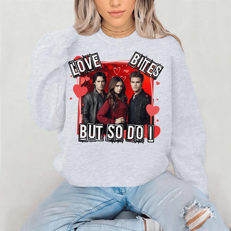 Love Bites Damon Elena Stefan Sweatshirt