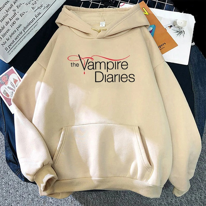 The Vampire Diaries Print Hoodie Women Men