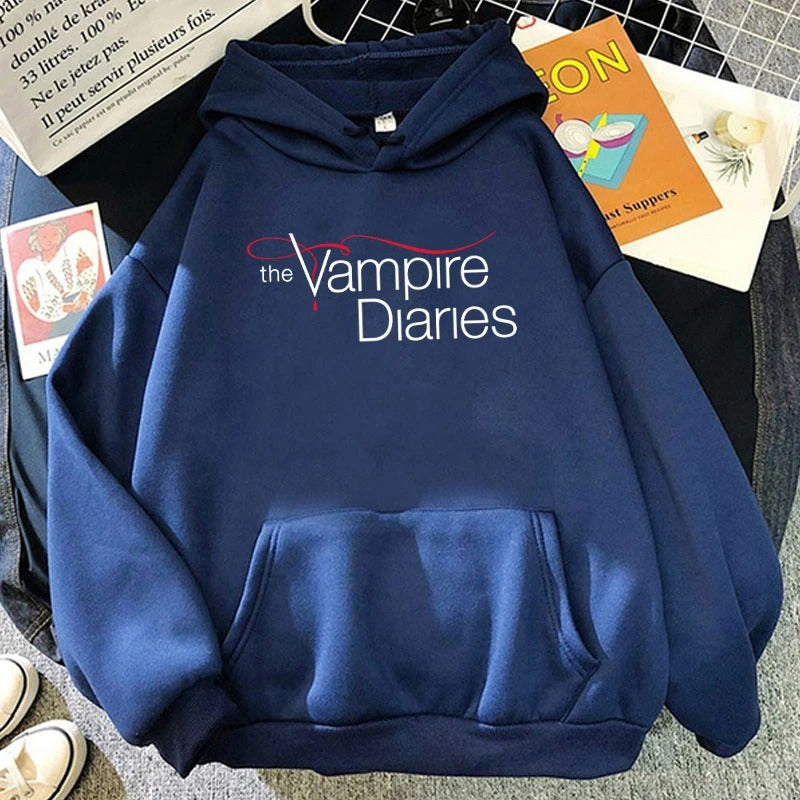 The Vampire Diaries Print Hoodie Women Men