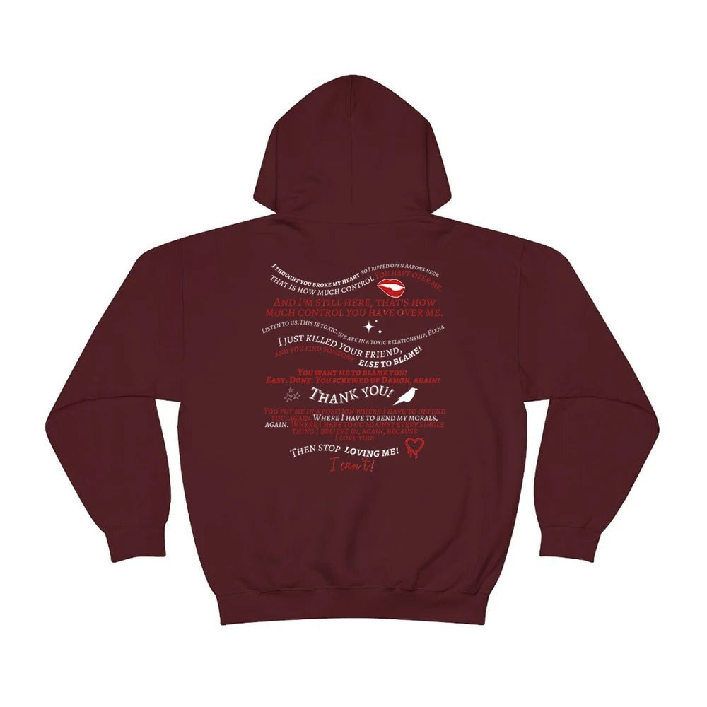 Vampire Diaries Hoodie Trendy Retro  Sweatshirt