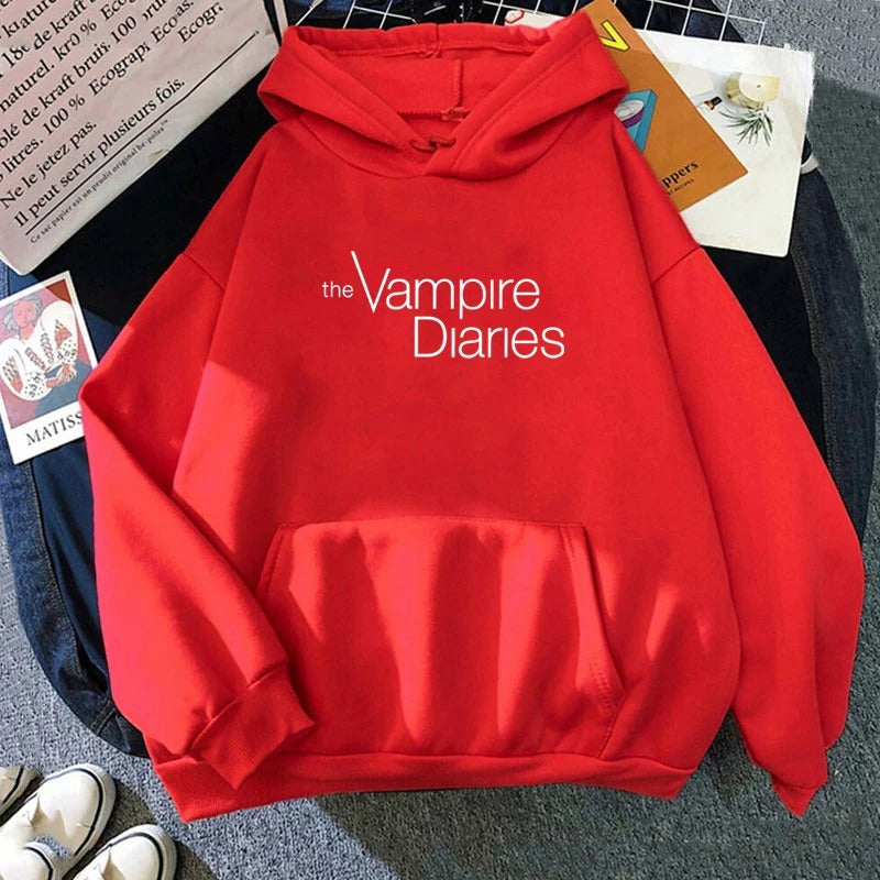 The Vampire Diaries Print Hoodie Women Men