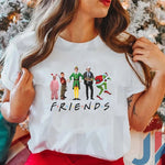 Funny Merry Christmas  Friends Woman T Shirt