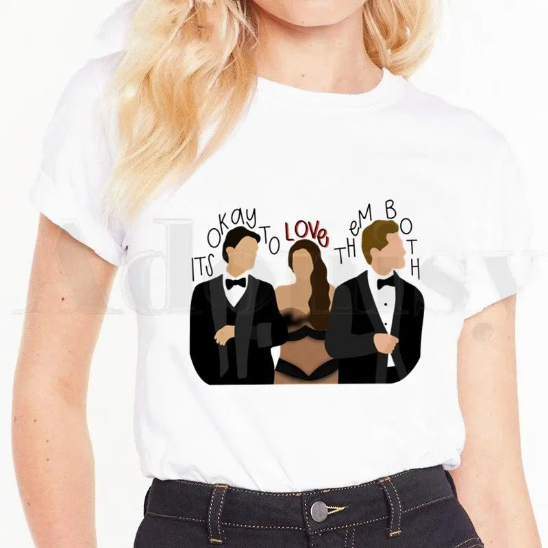 The Vampire Diaries Short Sleeve Female Tops Tees