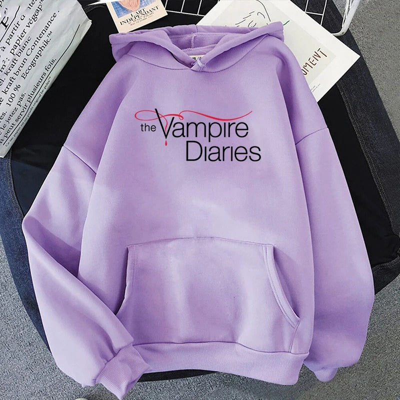 The Vampire Diaries Print Hoodie Women Men