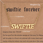 Stainless Steel Taylor Swift Gold Plated Nameplate Pendant Jewelry For Fans