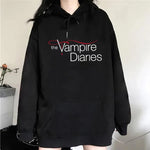 The Vampire Diaries Print Hoodie Women Men