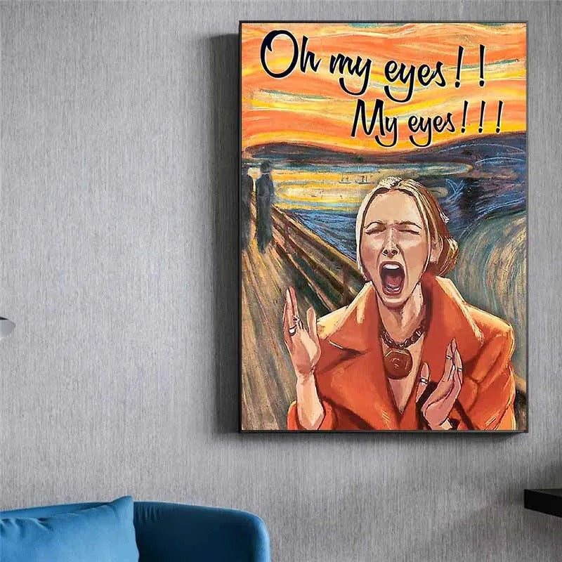 Friends Phoebe Buffay Oh My Eyes Funny Poster Canvas