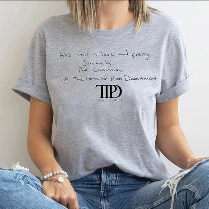 All’s Fair in Love and Poetry T-shirts