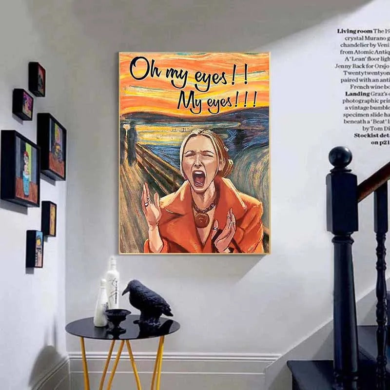 Friends Phoebe Buffay Oh My Eyes Funny Poster Canvas