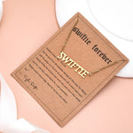 Stainless Steel Taylor Swift Gold Plated Nameplate Pendant Jewelry For Fans