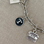 Taylor Swift The Tortured Poets Department Album Inspired Antique Silvery Charm Bracelet