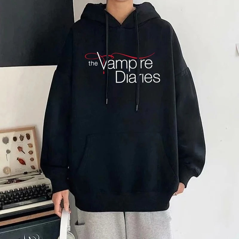 The Vampire Diaries Print Hoodie Women Men