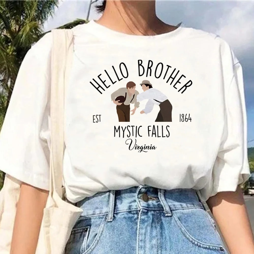 Summer Casual TVD Graphic Women's Loose T-Shirt